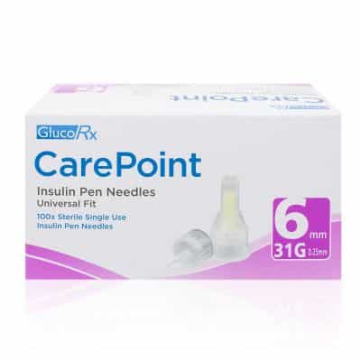 Carepoint Pen Needles 31g 6mm - Pack of 100