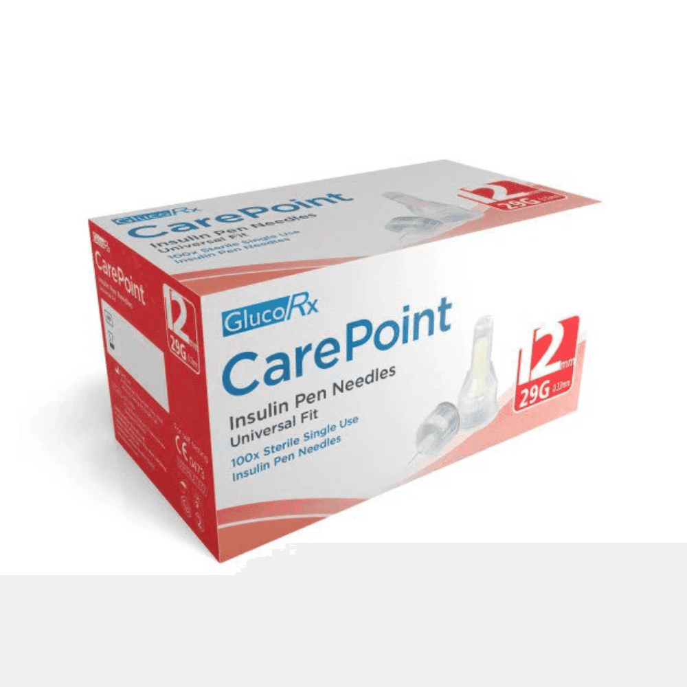 GlucoRx CarePoint Pen Needles 29g 12mm (100)