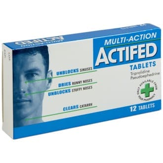 Actifed Multi-Action Tablets (12 Tablets) — photo 1