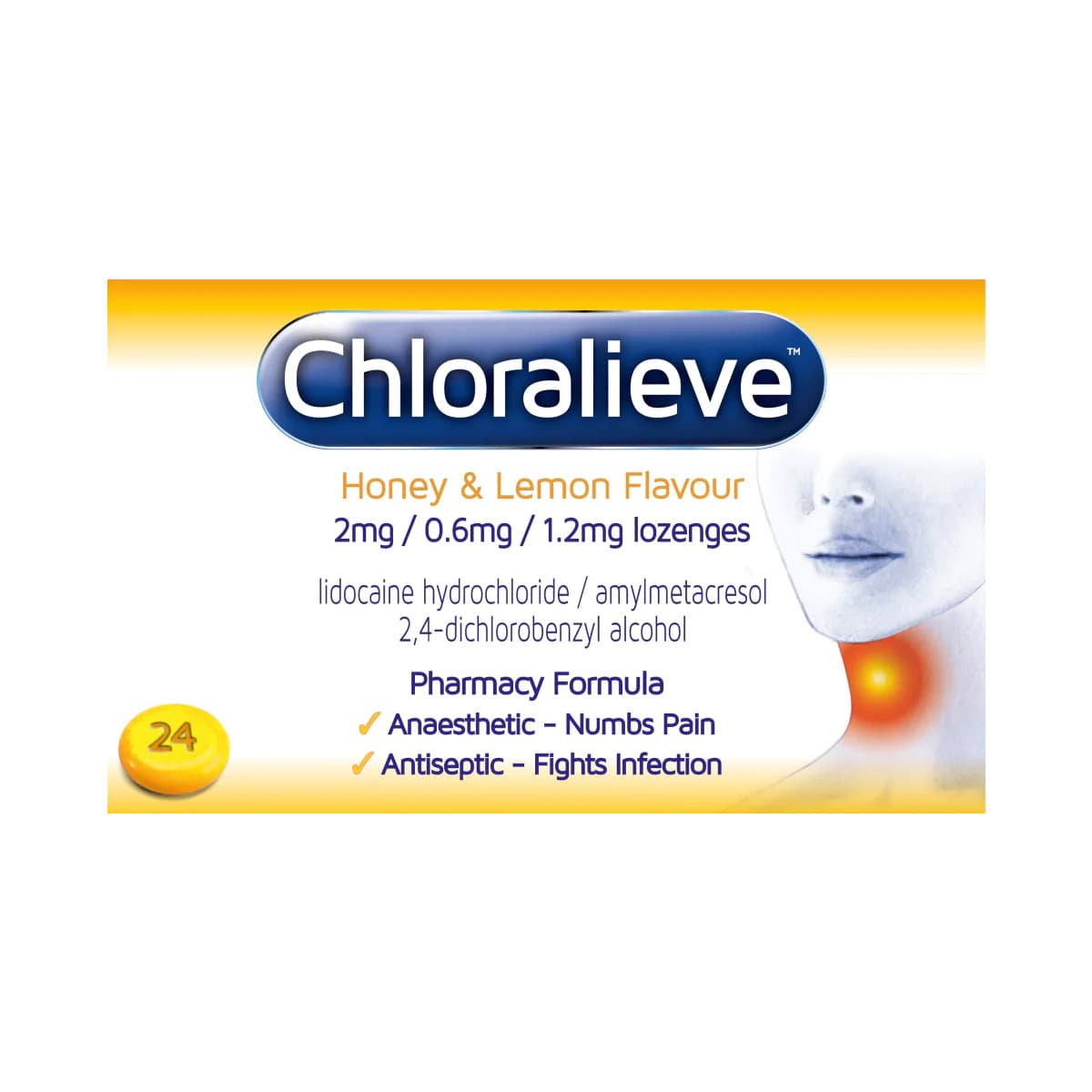 Chloralieve Honey &amp; Lemon Lozenges - 24 Lozenges — photo 1