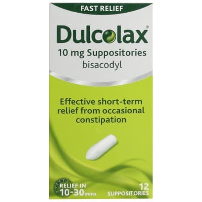 Dulcolax 10mg Suppositories - 12 Suppositories — photo 1