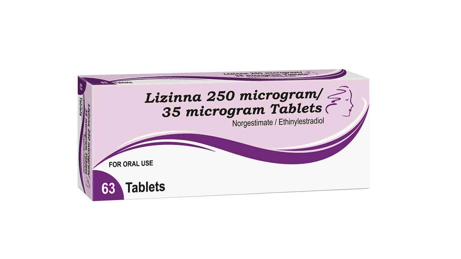 Lizinna Contraceptive Pill 250mcg/35mcg — photo 1