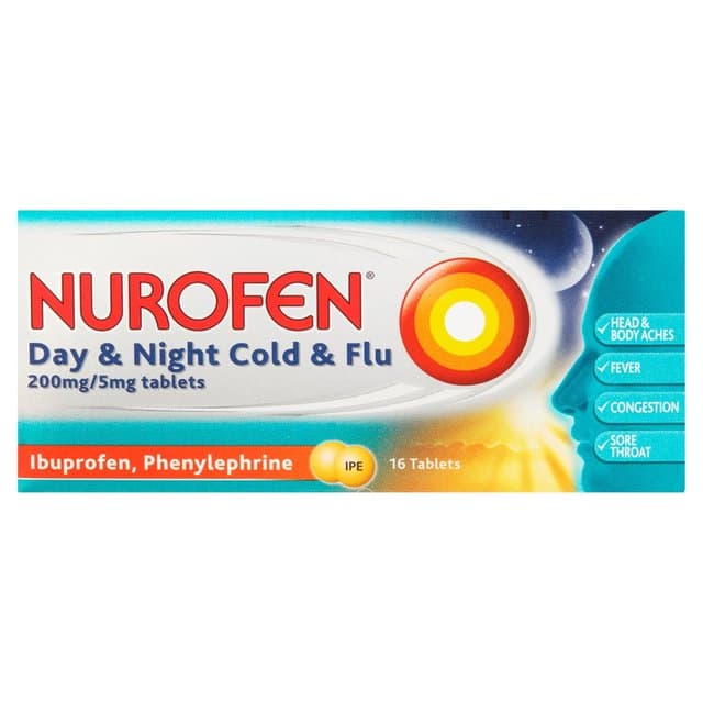 Nurofen Day &amp; Night Cold &amp; Flu 200mg/5mg (16) — photo 1