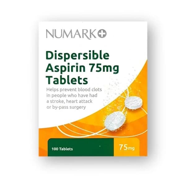 Aspirin 75mg Dispersible Tablets - 100 Tablets — image 1 of 1
