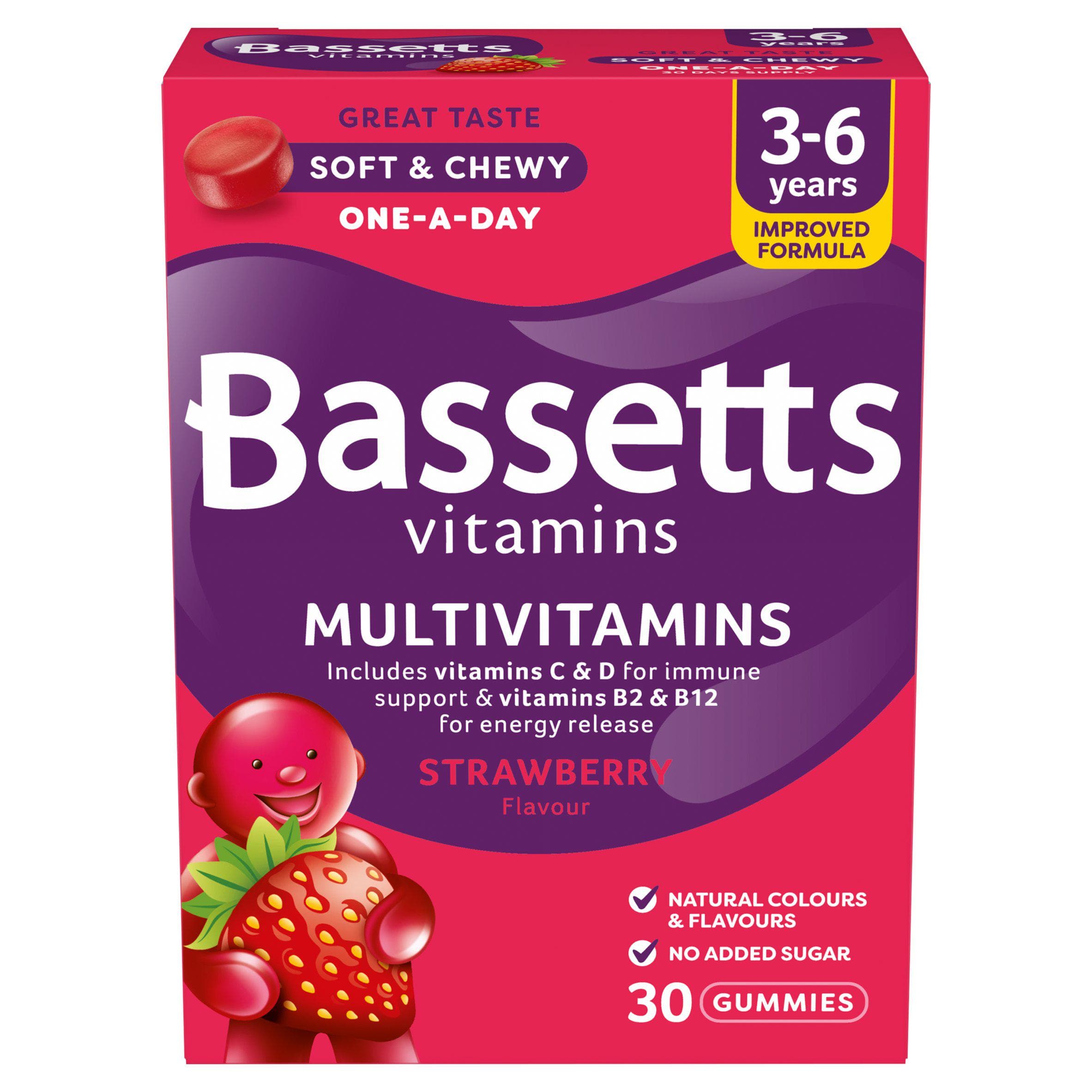 Bassetts 3-6 Years Multivitamins Strawberry Flavour - 30 Gummies — image 1 of 1