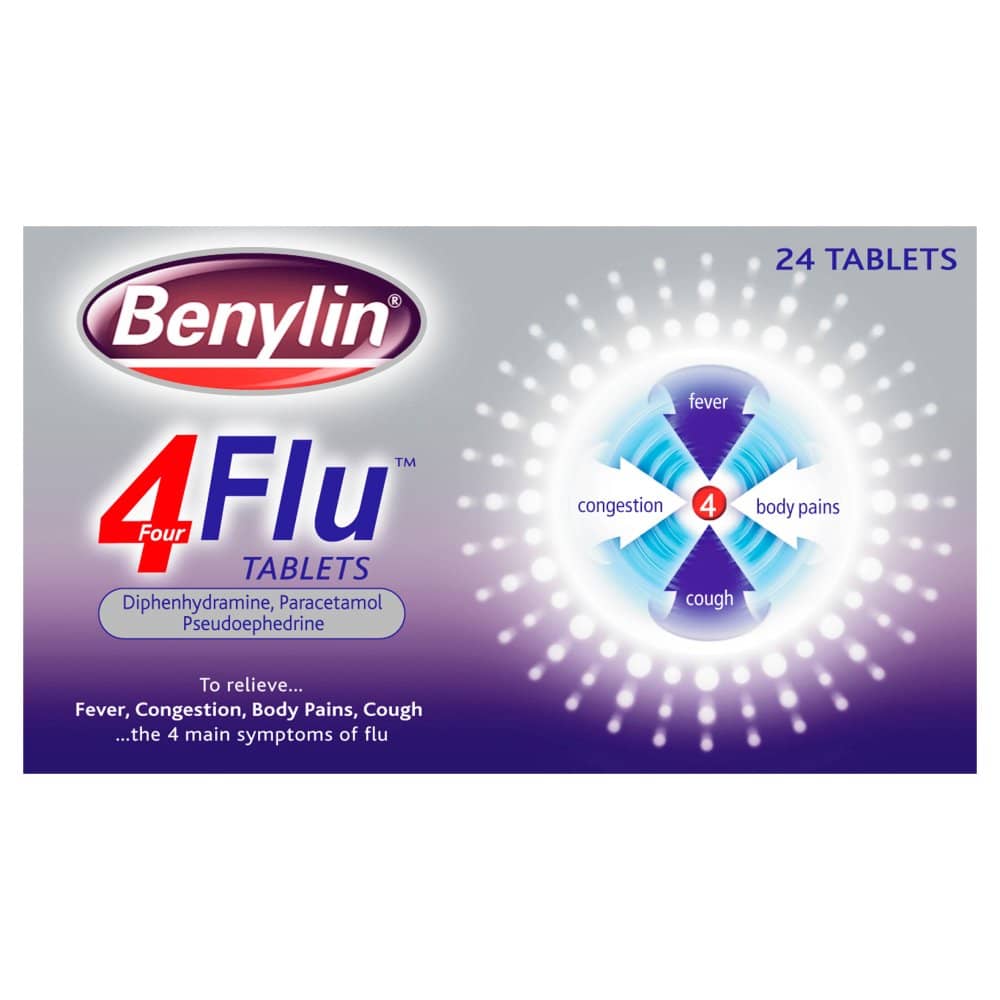 Benylin 4 Flu Tablets - 24 Tablets - photo 1 of 1