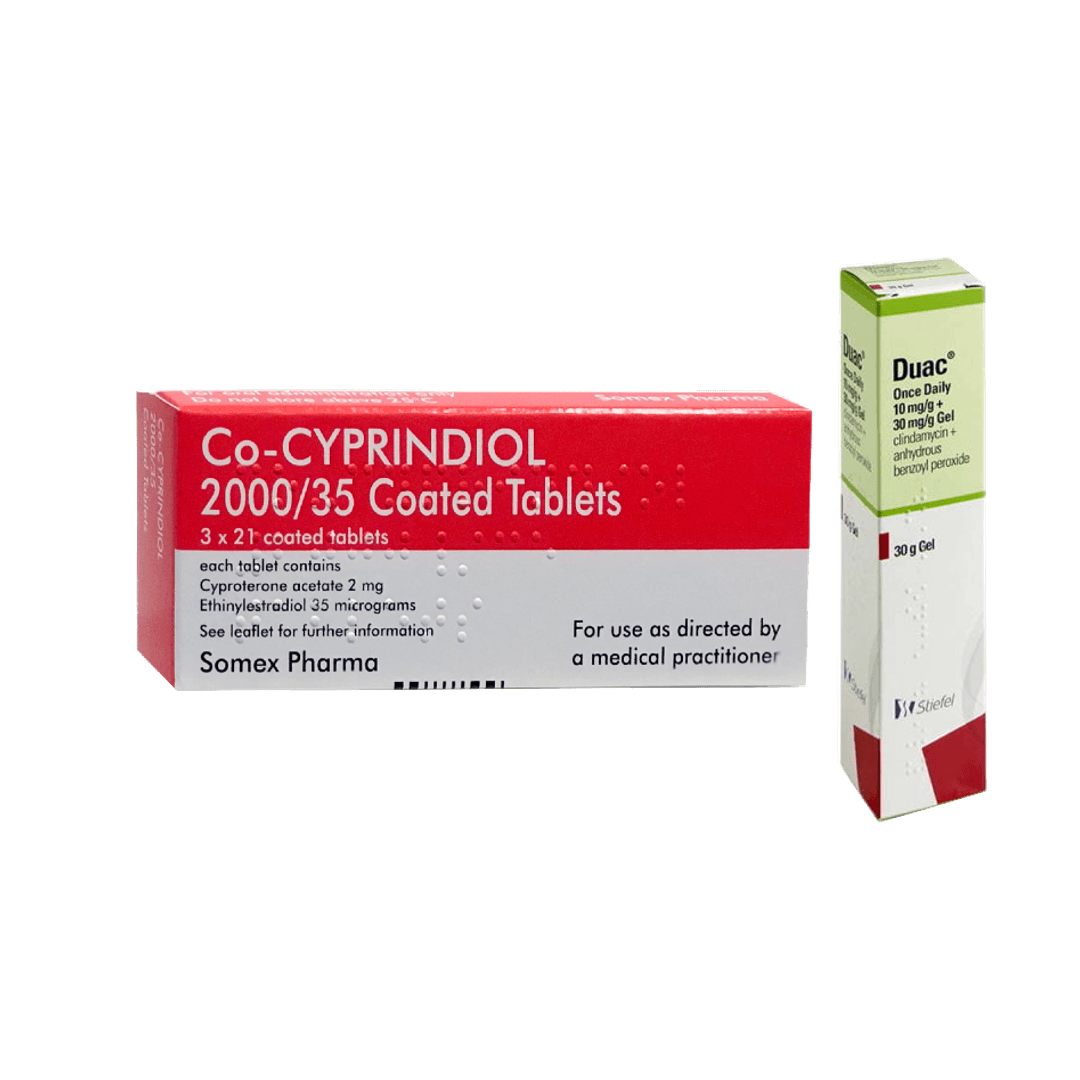 Co-cyprindiol (63 Tablets) and Duac Once Daily Gel 3% — image 1 of 1