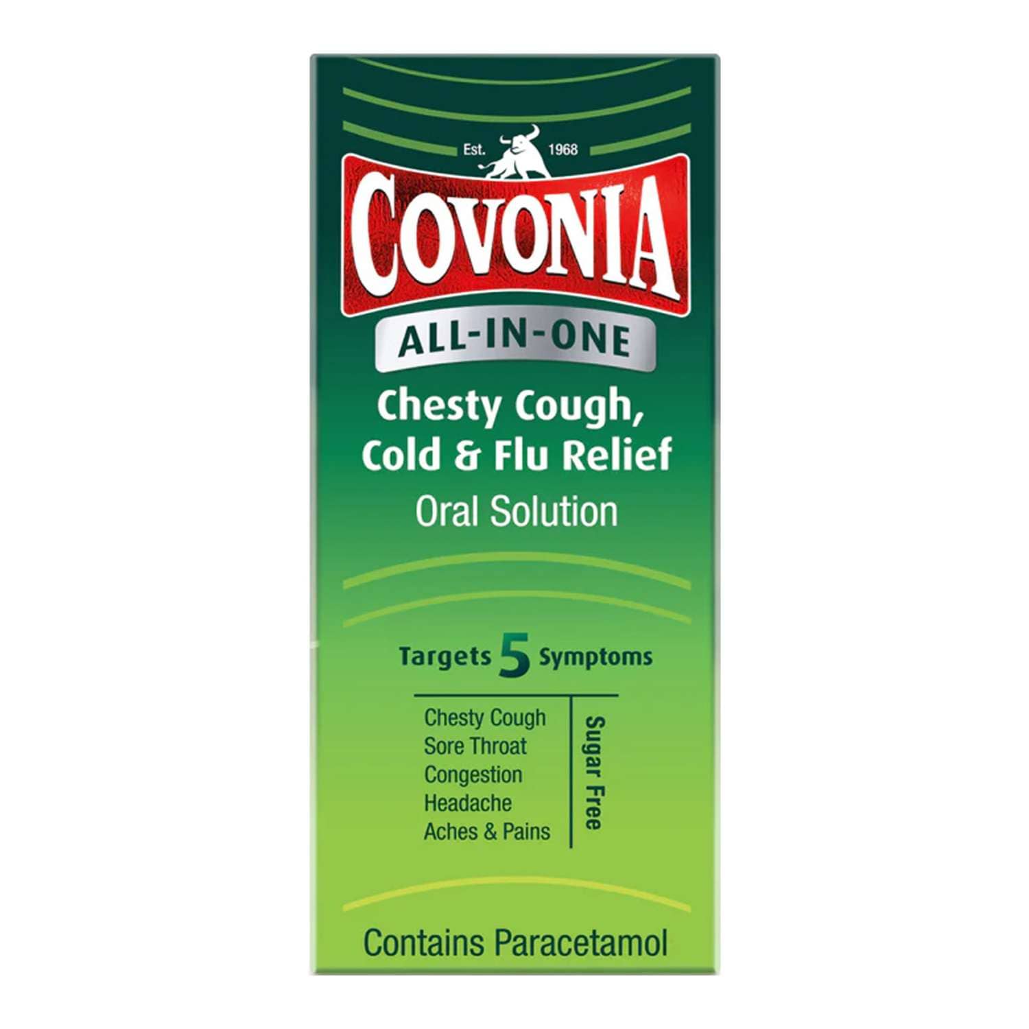 Covonia All-In-One Chesty Cough, Cold & Flu Relief Oral Solution - 160ml - photo 1 of 1