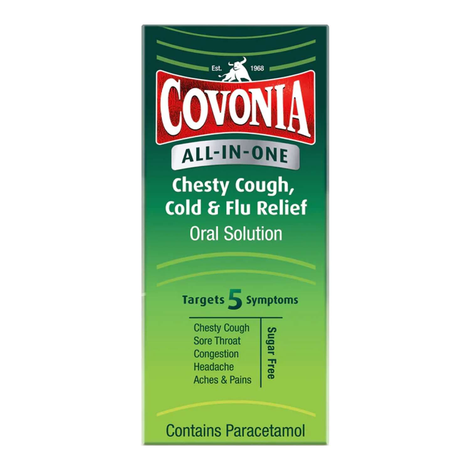 Covonia All-In-One Chesty Cough, Cold & Flu Relief Oral Solution - 160ml — image 1 of 1