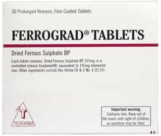 Ferrograd 325mg Tablets - 30 Tablets
