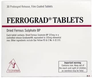 Ferrograd 325mg Tablets - 30 Tablets - photo 1 of 1