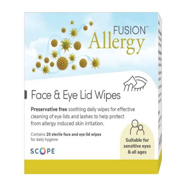Fusion Allergy Face and Eyelid Wipes - 20 Wipes - photo 1 of 1