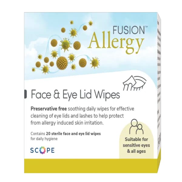 Fusion Allergy Face and Eyelid Wipes - 20 Wipes — image 1 of 1