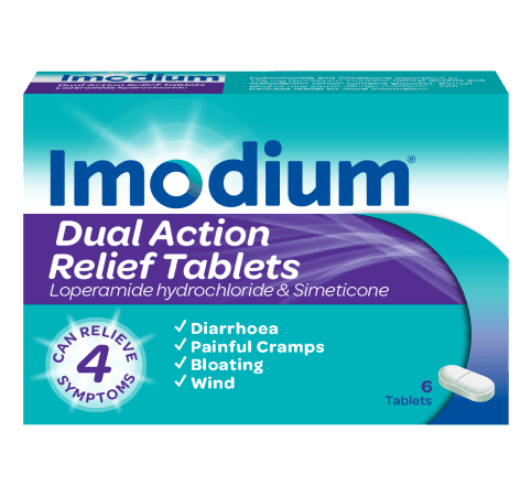 Imodium Dual Action Relief Tablets - 6 Tablets — image 1 of 1