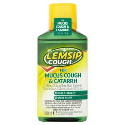 Lemsip Cough for Mucus Cough & Catarrh Syrup - 180ml — image 1 of 1