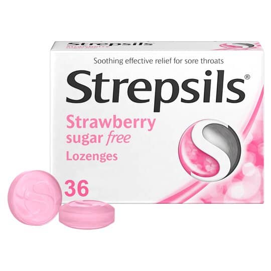 Strepsils Strawberry Sugar Free Lozenges - 36 Lozenges - photo 1 of 1
