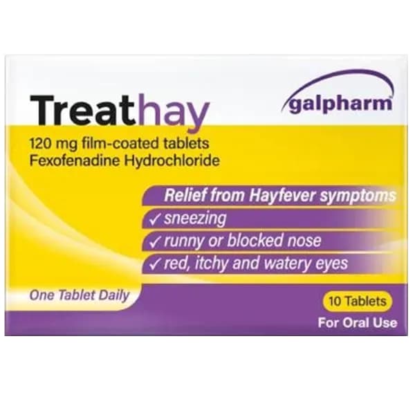 Treathay Fexofenadine 120mg - 10 Tablets