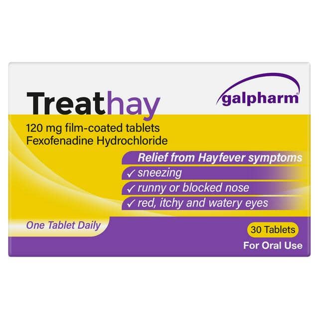 Treathay 120mg Fexofenadine Tablets - 30 Tablets - photo 1 of 1