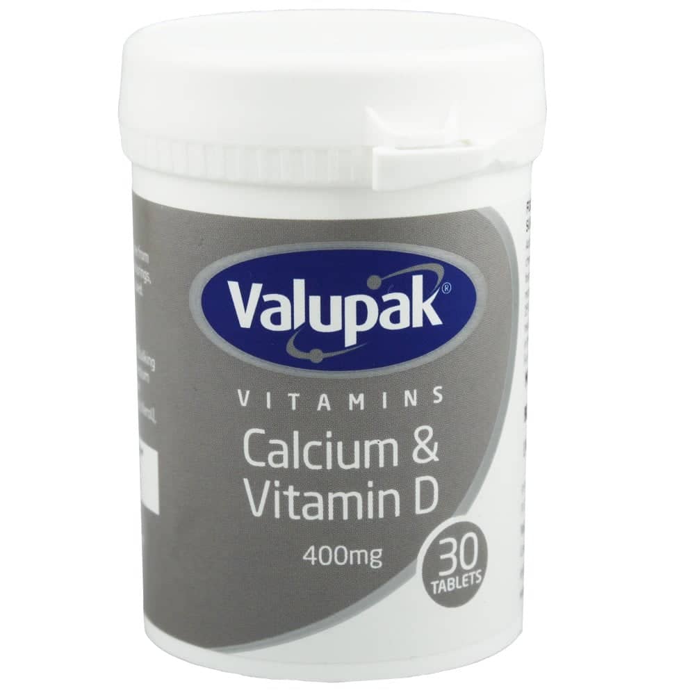 Valupak Calcium & Vitamin D3 400mg - 30 Chewable Tablets - photo 1 of 1