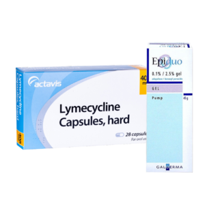 Lymecycline Capsules (84 Capsules) and Epiduo Gel