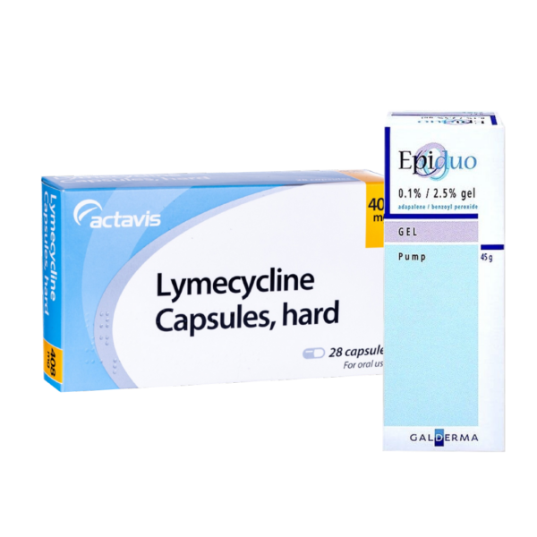 Lymecycline Capsules (84 Capsules) and Epiduo Gel