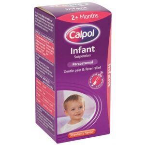 Buy Calpol Infant Sugar Free Suspension Strawberry Flavour Liquid Paracetamol Online UK Next Day Delivery