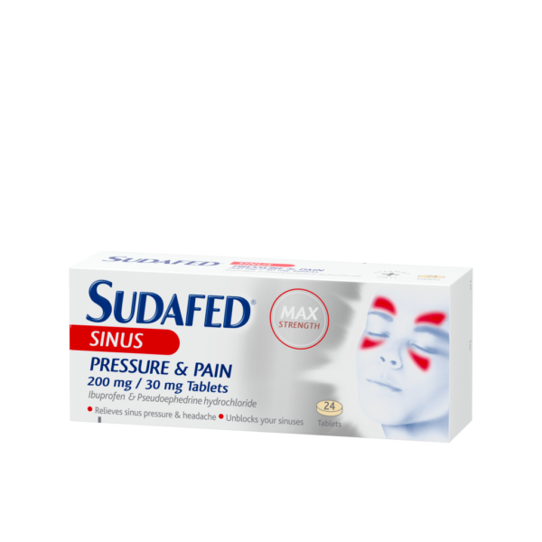 Buy Sudafed Sinus Pressure & Pain Tablets Online UK Next Day Delivery