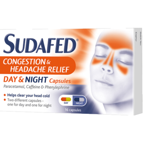 Sudafed Congestion & Headache Relief Day & Night Capsules