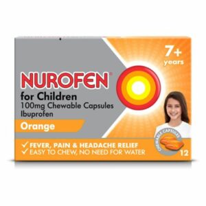 Nurofen For Children 100mg Chewable Capsules Orange Flavour - 12 Capsules