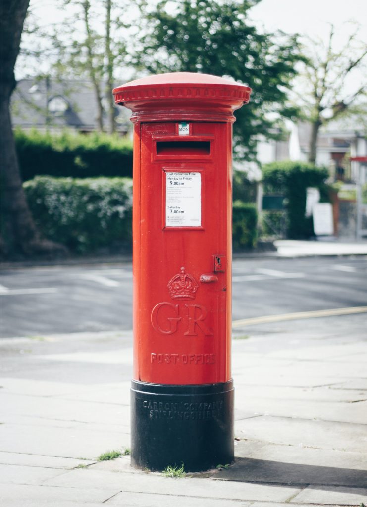 Royal Mail Letter Post Box Easter Holidays 2021