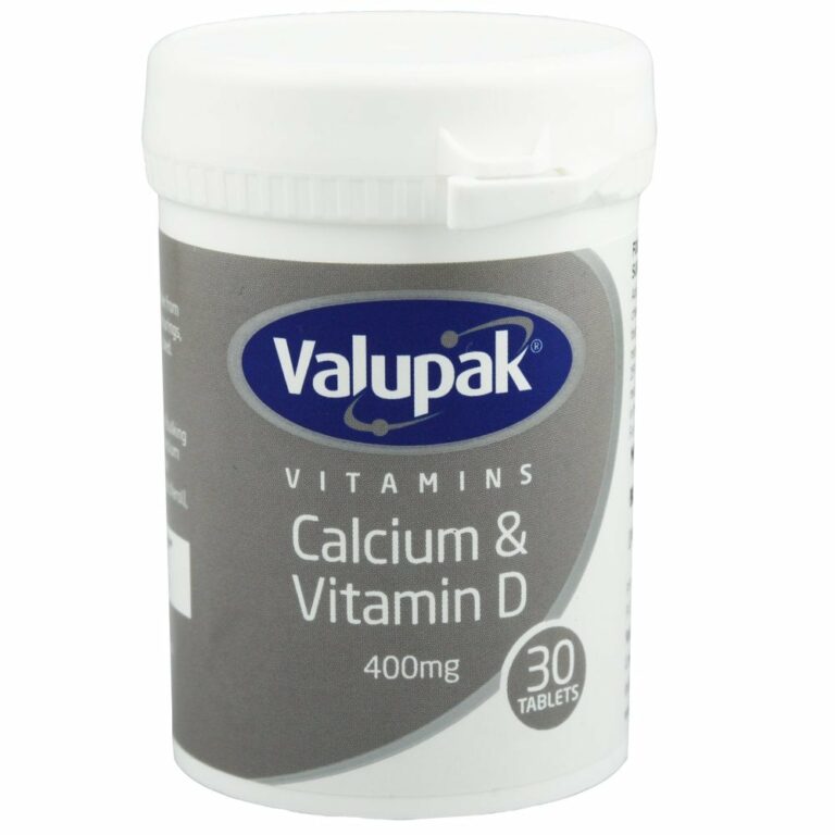 Buy Valupak Vitamins Calcium & Vitamin D3 400mg Online