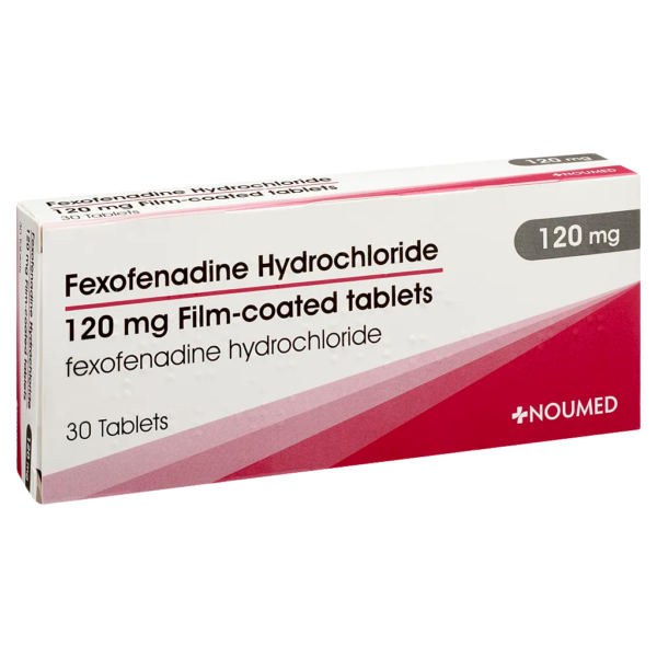 Buy Fexofenadine Hydrochloride Antihistamine Tablets UK Online 120mg