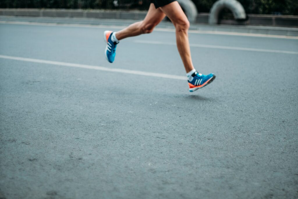 Man running in the streets