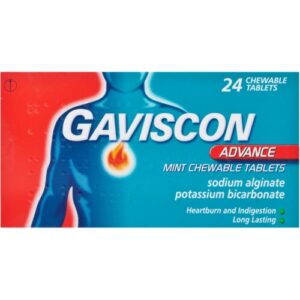 Gaviscon Advance Mint Chewable Tablets - 24 Tablets