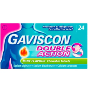 Gaviscon Double Action Chewable Tablets Mint - 24 Tablets