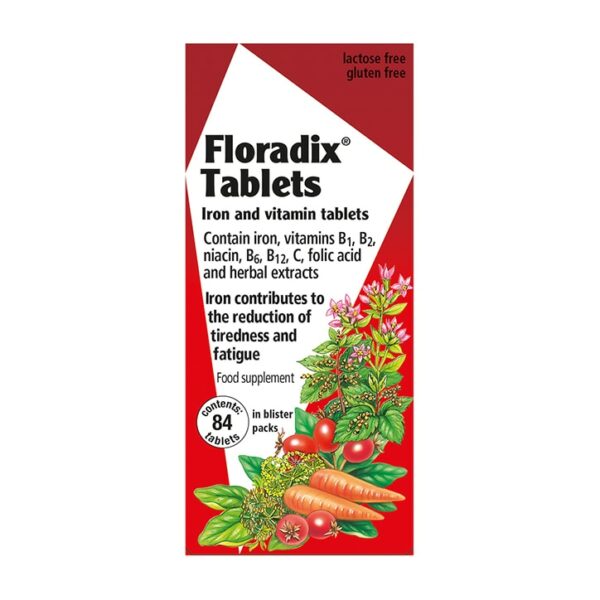 Floradix Iron & Vitamin Tablets - 84 Tablets