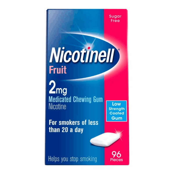 Nicotinell Fruit 2mg Medicated Chewing Gum - 96 Pieces