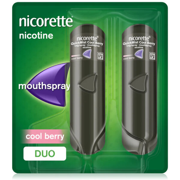 Nicorette QuickMist Cool Berry 1mg Mouthspray - Duo Pack