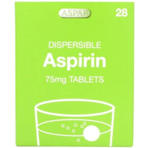 Aspirin 75mg Dispersible Tablets - 28 Tablets