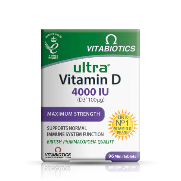 Vitabiotics Ultra Vitamin D Maximum Strength 4000IU - 96 Tablets