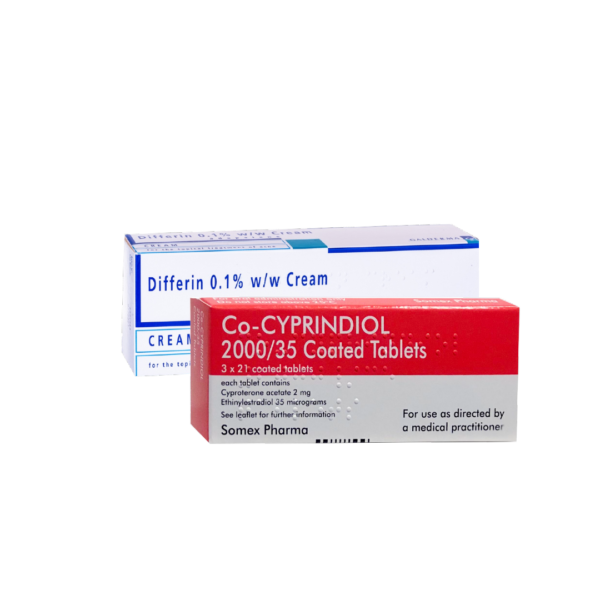 Co-cyprindiol (63 Tablets) and Adapalene Gel (45g)