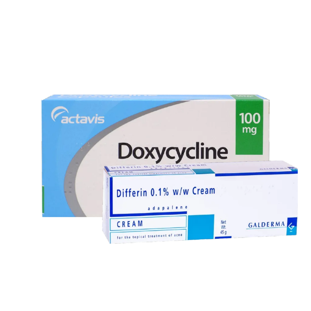 Buy Doxycycline 100mg Capsules and Differin Gel Online