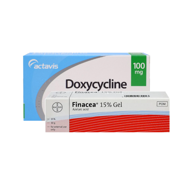 Doxycycline 100mg Capsules (84 Capsules) and Finacea 15% Gel