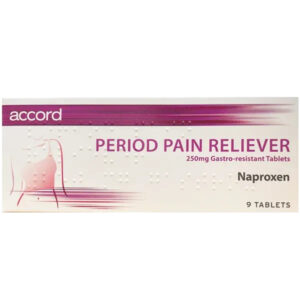 Naproxen 250mg Period Pain Reliever Gastro-resistant - 9 Tablets