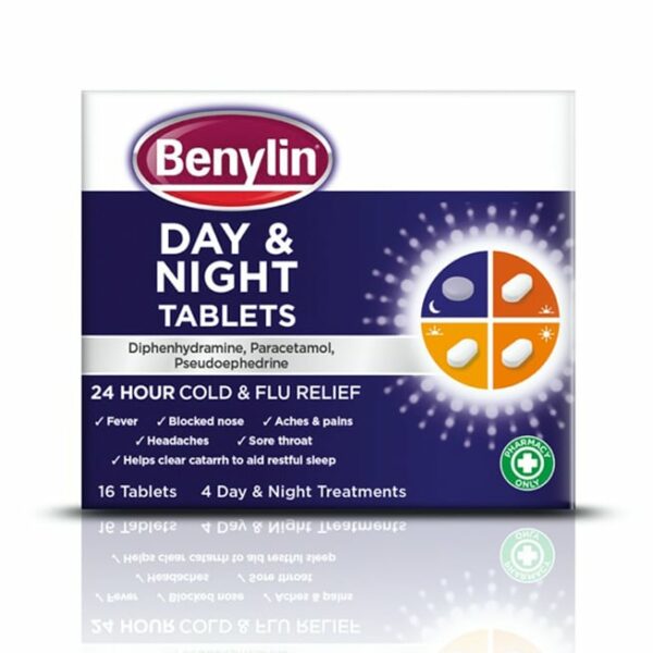 Benylin Day and Night Tablets - 16 Tablets