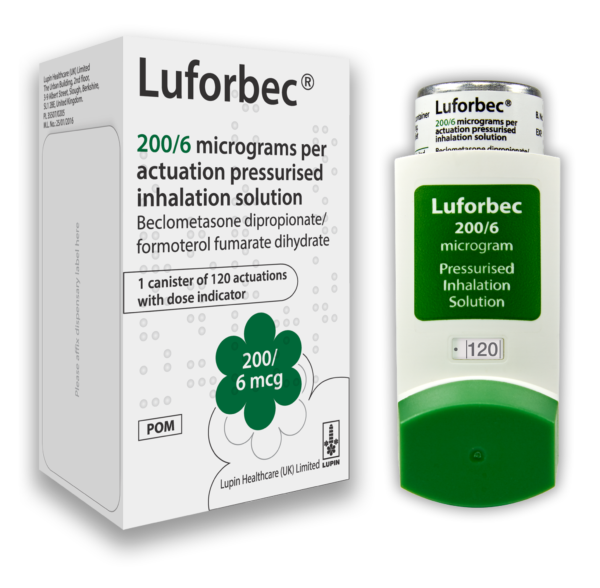 Buy Luforbec 200mcg Inhaler (beclometasone/formoterol) Online