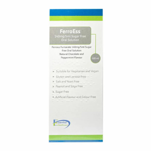Buy FerroEss Ferrous Fumarate 140mg/5ml Liquid – 300ml Online