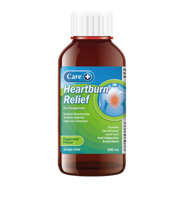 Buy Care+ Heartburn Relief Oral Suspension - 500ml Online